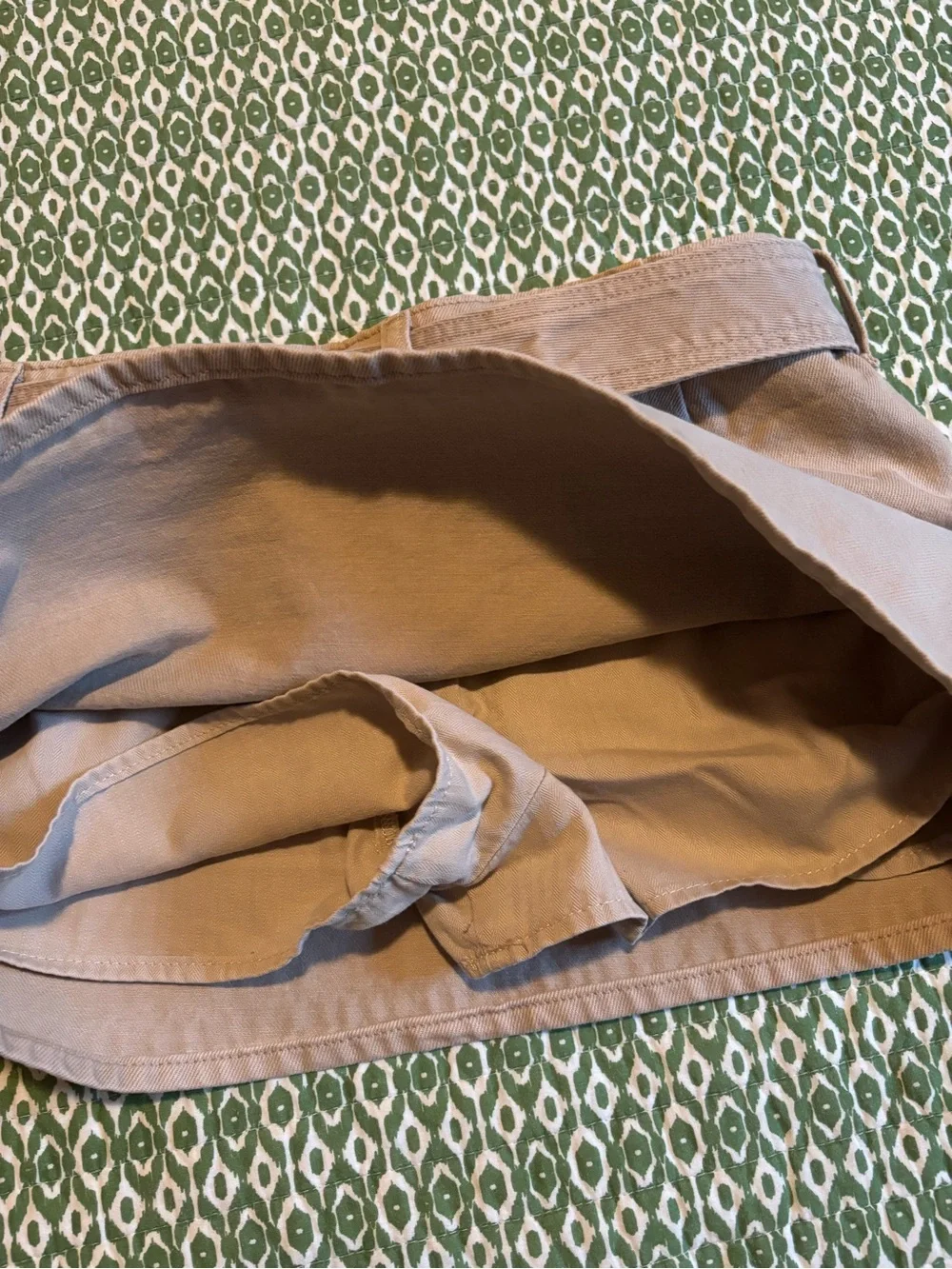 Abercrombie and fitch Khaki belted mini skort